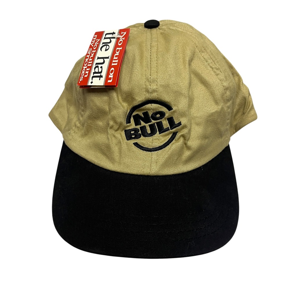 Vintage Winston No Bull Wear Hat‎ Tan Black Two Tone Promo Baseball Cap NWT